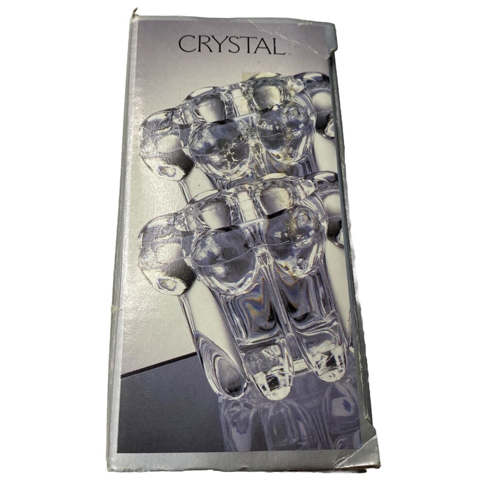 Alco Crystal Candle Holder Set For Votive & Tapered Dinner Candles In box